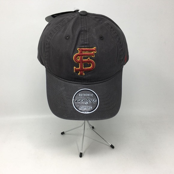 Zhats Zephyr Florida St. Scholarship Vault Hat, Unisex Size Adjustable - Grey/Mu - Picture 2 of 10